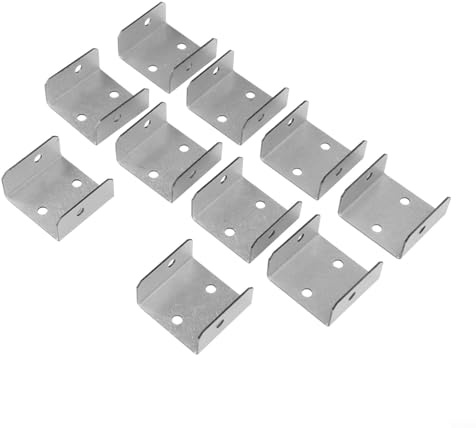 Zaunpaneel-Clips aus verzinktem Stahl, 10 Stück, entworfen zur sicheren Befestigung von Spalieren und Holzpfosten, kompatibel mit Platten unterschiedlicher Dicke (32 mm)