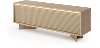 3E 3xE living.com Fernsehschrank, Natur-Bolivar, 153,9 x 54,4 x 40 cm