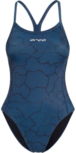 ORCA 2026 Frauen Kernstück Einteiler Dünnes Träger Schwimmanzug MS53 - Blue