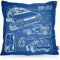 VOID DMC-12 Blaupause Kissenbezug Kissenhülle Outdoor Indoor Zukunft, Kissen Größe:40 x 40 cm