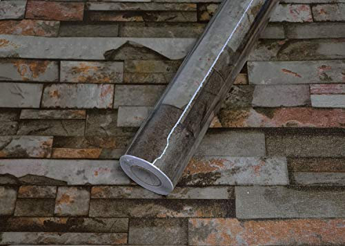 Visario 10 m x 45 cm Tapeten Folie 3000-S Art. 3005 selbstklebend Farbe Steinoptik Steine Dekorfolie Möbelfolie Tapete