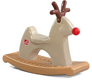 Step2 Rudolph the Rocking Reindeer Rentier | Schaukelpferd aus Kunststoff | Spielzeug aus Kunststoff für Kinder ab 12 Monate