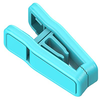MEQI Kunststoff-Fingerclips für Slim-Line Kleiderbügel 20er Set Kleiderbügel Clips (20, Aqua)