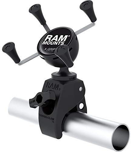 Ram Mounts Motorrad-Navigationsgeräthalterung X-Grip® Kit mit Tough-Claw Klemme für Smartphones RAM-HOL-UN, Unisex, Multipurpose, Ganzjährig, schwarz