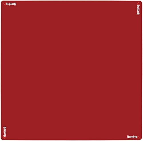 GMC Deluxe Heavyweight Game Mat – Anti-Rutsch-Gummi-Spielmatte – Mahjong, Domino & Pokerkarten-Spielmatte – Wasserabweisende Tisch-Brettspielmatte (33 x 33 Zoll) – Casino Red