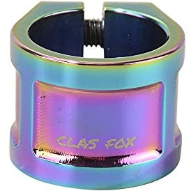 CLAS FOX Pro Scooter Clamps 2 Bolt Clamp Compatible for Standard and Oversized Scooter Bars (Rainbow)