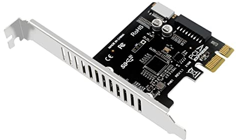 ChenYang Adaptateur de carte d'extension USB 3.0 20 broches et USB 3.1 Gen 1 Type-E vers PCI-E 1X PCI Express