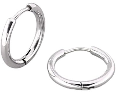 Banemi Schmuck Ohrringe Damen, Modeschmuck Ohrringe Polierter Kreis 2,5 Mm Breite Edelstahl Endlos Creolen Geburtstagsgeschenk