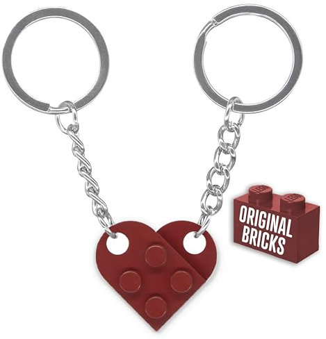 Genérico NumeroPhi - Schlüsselanhänger Partner Herz Original, Schlüsselanhänger Paar, Couple Keychain Zwei Herzen, Ideen für Jahrestag