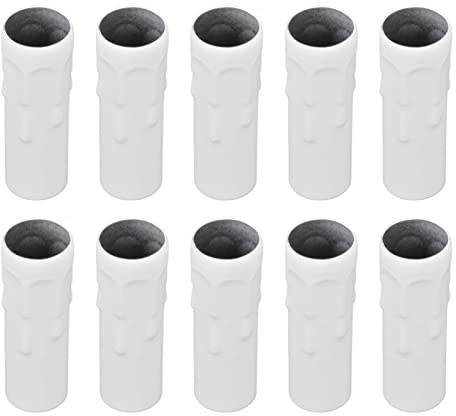 10 Stück E14 Galvanisierte Eisen Kerzenhalter Rohre für Kristall Kronleuchter, Deko Beleuchtung, Kerzenlichter DIY Weiß
