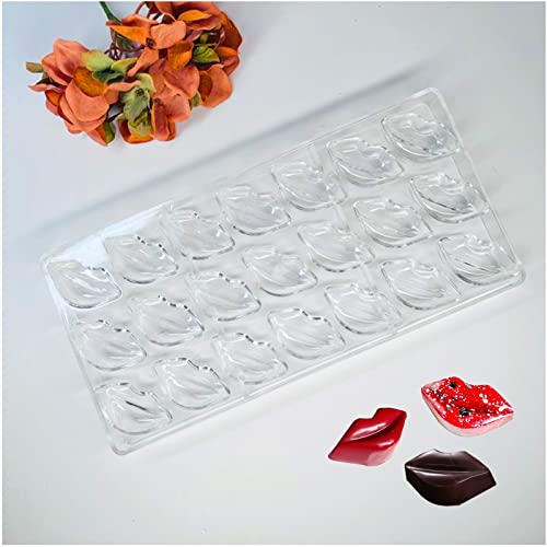 LIANCHEN Pralinenform Polycarbonat Set Transparent Schokoladenform Polycarbonat Schokoladenform Pralinenform Backform Backzubehör für Eiswürfel Süßigkeiten Valentinstag (A)