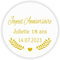 MameArt 50 PCS Étiquettes Joyeux Anniversaire Personnalisés Prénom, 4cm Autocollants pour Mariage Anniversaire Ans Baptême Cadeaux Fête (Or 1)