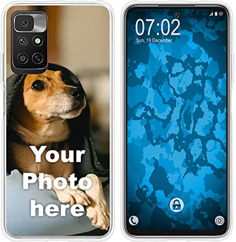 PhoneNatic personalisierte Handyhülle für Xiaomi Redmi Note 11 4G Custom Case transparent zum selbst gestalten mit eigenem Foto Bild Text individuell