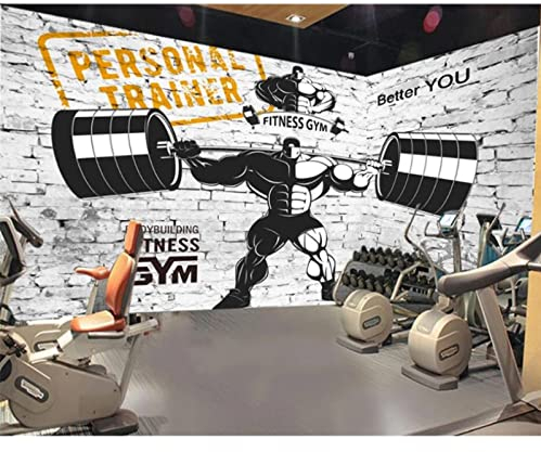 Fototapete Sports Fitness Club Gym Modern Wohnzimmer Schlafzimmer Wandtapete Motivtapeten Vlies Tapete 350CM(W)*256CM(H)