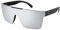 FEISEDY Lunettes de Soleil à Monture Plate Polarisées Hommes Femmes Sans Bord Bouclier Lunettes de Soleil Angulaires Grande avec Protection UV400 B2990