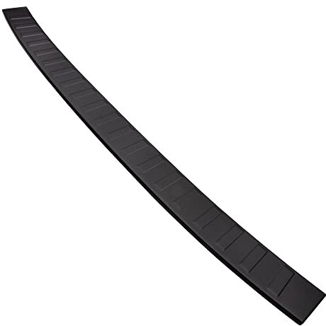 Aroba AR1172L-PB Ladekantenschutz Extra Lang 133,5cm kompatibel mit Volkswagen T6 BJ. 6.2015-9.2019 passgenau Abkantung Edelstahl Schwarz Pulverbeschichtet