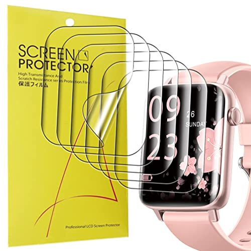Blueshaweu 6 Pièces Protection Écran pour XINGHESF CS3 /SWGOTA CS3 1.7 Pouces Smartwatch - sans Bulles Haute Définition Qualité Supérieure Transparent Doux TPU Film Protection (6 packs)