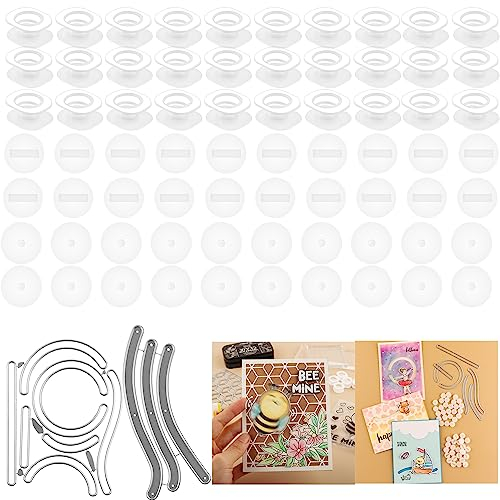 72 Stück/Set Mini-Action-Wobbles, selbstklebende Federn, kleine Wobbler, Movers Gleiter für Schiebekarten, rotierendes Schieben für Kartenherstellung, DIY, ScrapbookingBastelarbeiten, Verzierungen