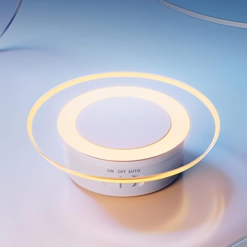 Artin-X 2 Pack Magnetic Motion Sensor Night Light with Stick-On Base, Cruise Rechargeable Battery Powered Cordless Glow Light, Ideal for Bedroom, Bathroom, Stairway- Moonlit