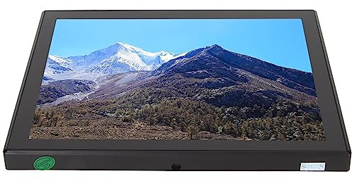 Monitor LED, Monitor de Pantalla Táctil con Relación de Aspecto 16:9, 8 Pulgadas, 4:3, Compatible con Puerto VGA, Montaje en Pared para Supermercado (Enchufe de la UE)