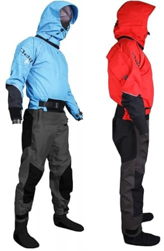 HIKO Odin 4O2 Hood Trockenanzug mit Kapuze Paddelanzug Paddeljacke Paddelhose, Farbe:prozess blau, Größe:XXL