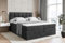 ALTDECOR Boxspringbett mit Matratze und Lattenrost, Topper, Polsterbett mit Bettkasten, Bett mit Stauraum H3- und H4- Matratze, Doppelbett, Springboxbett RICAR King 200x200 - Schwarz Samt
