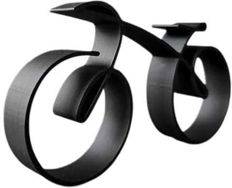 Minimalistische Fahrrad Skulptur im Drahtrahmenstil, Schwarze Acryl Fahrrad Silhouette Kunst Deko, Fahrrad Statue Desktop Ornament für Wohnzimmer Schlafzimmer Büro Heimdekoration, Radfahrer Geschenk