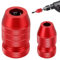 2Pcs Drill Depth Stop,Aluminum Alloy Wood Drill Bit Depth Stop, Precise Drill Size Range 5/64inch-3/16inch 15/64inch-7/16inch for Furniture Tile Metal Wood