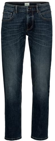 camel active Herren Woodstock Relaxed Fit-Denim mit Stretch Jeans, Mid Greencast, 36W / 32L