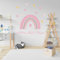 Indigos UG - Wandtattoo - Wandaufkleber - Regenbogen - individuell - Wunschtext - personalisiert - 11-60x47 cm - mit Herzen - für Kinderzimmer, Spielzimmer, Rainbow Wandsticker - Namensaufkleber