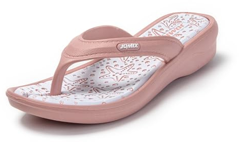 JOMIX Chanclas Mujer Verano Chanclas Playa Mujer Goma EVA Chanclas Piscina Mujer con Cuña Mar Ducha Baño Chanclas de Dedo, 02 Rosa, 38 EU