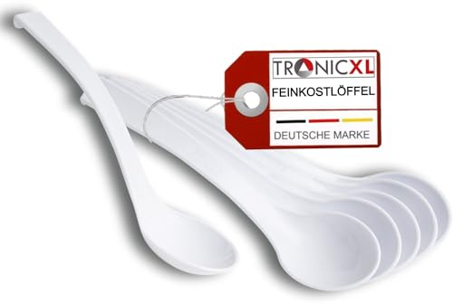 TronicXL SAN Lot de 6 cuillères à charcuterie fine en plastique Passe au lave-vaisselle Cuillère Louche Cuillère Cuill