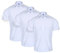 Echo Plus School Uniform Boys - 3 Pack White School Shirts Plus Size. Short Sleeved. (UK, Age, 14 Years, 15 Years, White)