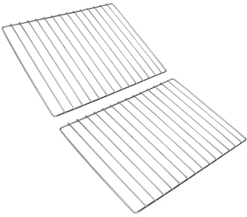 Nischenmarkt Lot de 2 grilles de barbecue en acier inoxydable - Différentes tailles (42,5 cm x 36 cm)