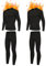 AMZSPORT Schwarzes Thermounterwäsche Set für Herren, Ideales Winter-Set zum Skifahren und Laufen, Enthält Atmungsaktive Funktionsunterwäsche sowie eine Thermohose, Schwarz-2Sets M