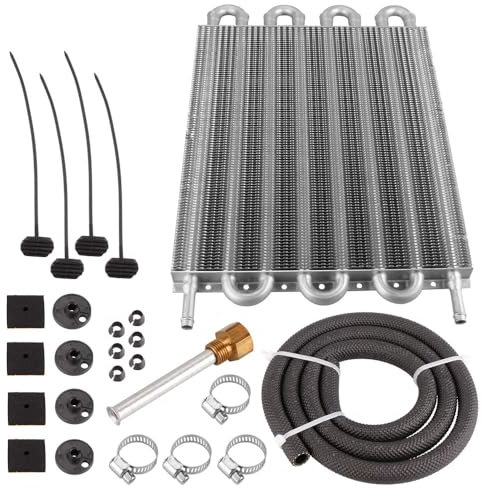 Mulcort Condenseur de Tubes à 8 Rangées, Tubulaire de climatisation A/C en Alliage d'aluminium, Accessoires universels modifiés pour Voiture pour Réduire la consommation d’énergie du système(Argent)