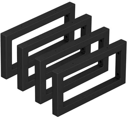 JYiuog Lot de 4 supports de lavabo - Support mural en métal - Support de console pour lavabo - Support mural polyvalent (noir, 30 cm)