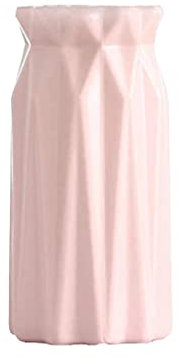 Vaso minimalista nordico Vaso alto vaso di fiori moderni di fiori moderni vaso di fiori di plastica rosa per casa, ufficio, ingresso, vasi a coste