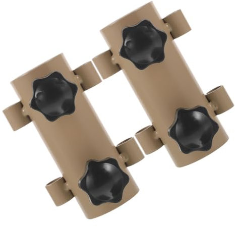 UKCOCO 1 Set Fissatore Per Palo A Baldacchino Portaombrelli Da Ponte Base Per Ombrellone Accessori Per Tenda Da Campeggio Accessori Per Asta Tenda Portacanne Multifunzione Acciaio 2 Pz
