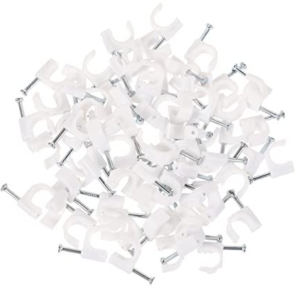 TINEASUR 500stücke Kabelmanagement Clips Mit Stahlnägeln Organisieren Sie Kabel Effizient Mit Robusten Flexiblen Clips Für Und Tischmontage Für Zuhause Und Büro