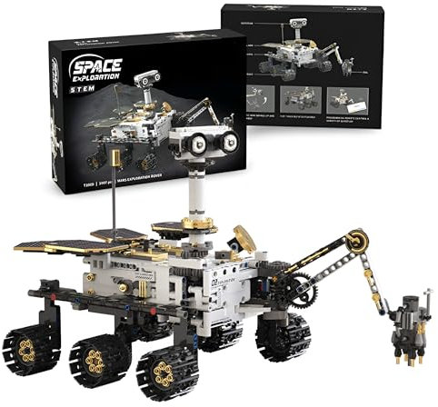 DrmBeyd Technik NASA Mars Rover Bausteine Set - 1007 Teile Space Mars Explorer Klemmbausteine Dynamic Version Ideas Weltraum Modell Bausatz Spielzeug, Kompatibel mit 42158