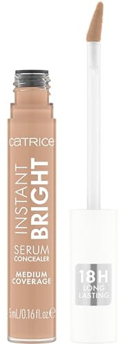 Catrice Instant Bright Serum Concealer, Nr. 020W, Nude, feuchtigkeitsspendend, langanhaltend, strahlend, für trockene Haut, vegan, ölfrei, ohne Konservierungsstoffe, ohne Parabene, 1er Pack (5ml)