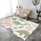 Teppich Bunt Dekor Teppich Kinder Wohnzimmer Teppiche 60 x 120 cm Indoor Bodenmatte Üppiges Laub süß Dinosaurier Kurzfloriger, moderner maschinenwaschbarer Rutschfester Heimteppich