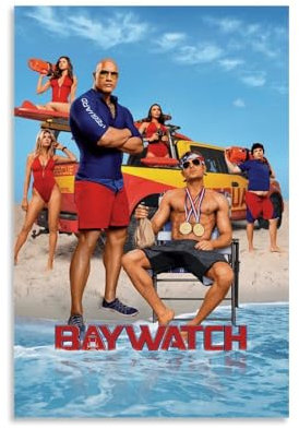 ZCHLATGDE Baywatch Poster Dekorative Malerei Leinwand Wandkunst Wohnzimmer Poster Schlafzimmer Malerei,Wandkunst Bilddruck Moderne Familienzimmer Dekor 12x18inch(30x45cm)