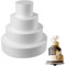 Gâteau mannequin 4pcs 4/6/8/10 pouces faux gâteau rond bricolage en polystyrène léger réutilisable