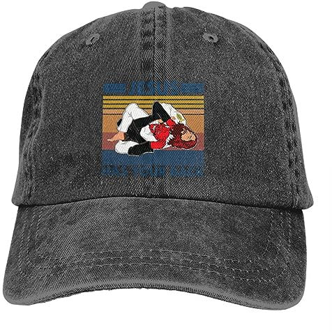 TUQIAAM Gewaschene Baseballkappe für Herren, Jiu Jitsu, hält Ihnen den Rücken frei, Klassische Snapback-Trucker-Kappen, Papa-Hut, Golfhüte