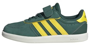 adidas Unisex Kinder BREAKNET Sleek Shoes Children, Collegiate Green/Yellow/Off White, 34 EU