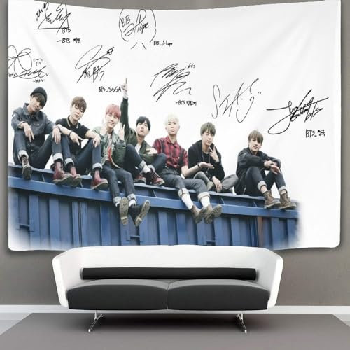 SUFFERBOW 3D Druck BTS Wandteppiche Poster Ornament Wandbehang Wandteppich Wanddeko Wandbehang Für Schlafzimmer Wohnzimmer Wohnheim Tapisseries 70cmx100cm