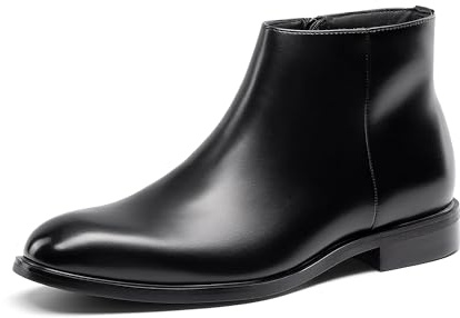 Bruno Marc Herren Chelsea Stiefel Dress Boots | Klassische Ankle Boots mit Reißverschluss, Bequeme Passform Rutschfeste Robuste Außensohle, Atmungsaktives Futter