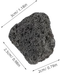 MALUGOGO Volcanic Rock Pebbles for Fire Pit Gas Grill Stones, for Bbq, Aquariums, and Flowerpots, Black Natural Porous Stone 400g Pack